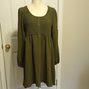 NWT Olive Green Long Sleeve Dress
